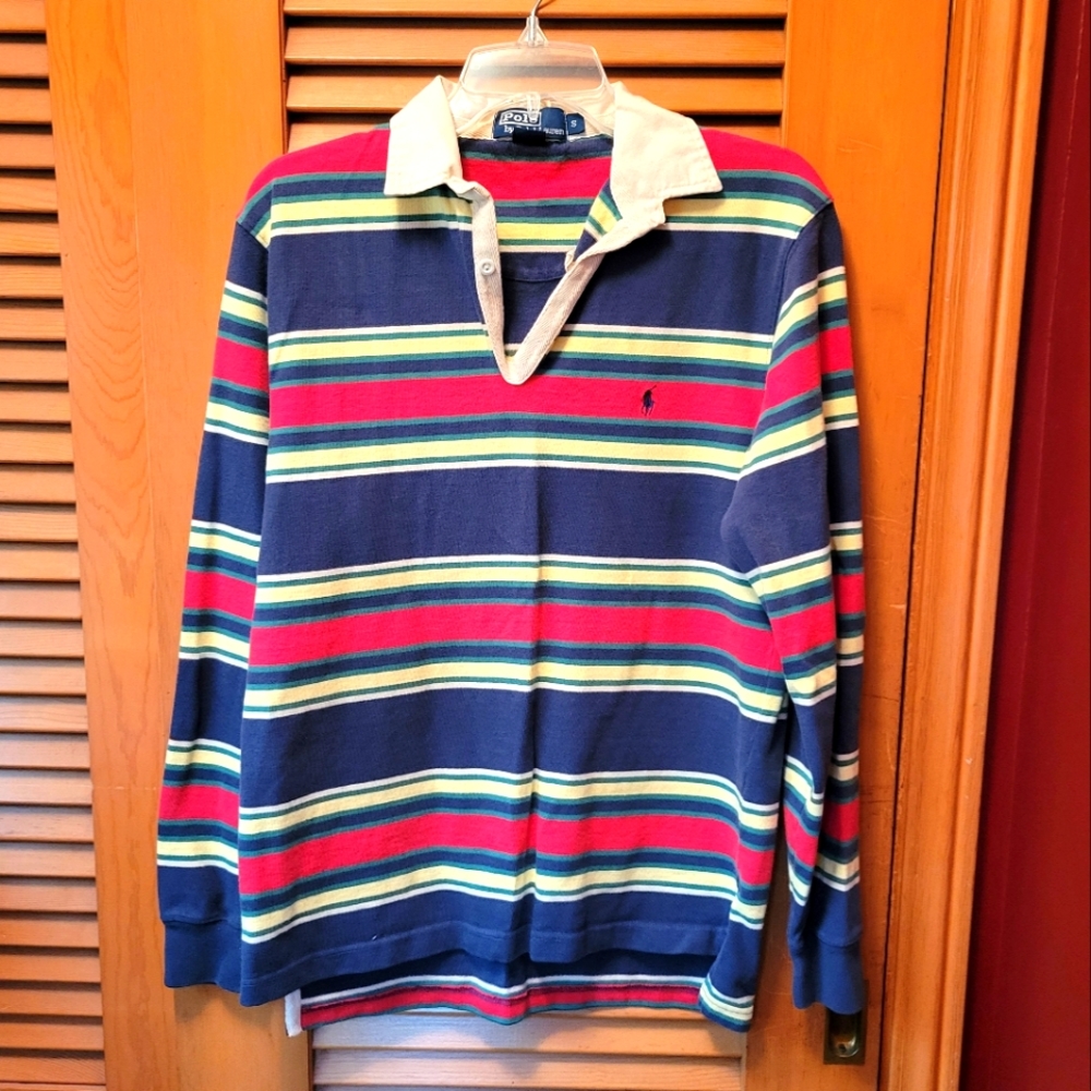 Vintage Rugby Polo by Ralph Lauren Stripes S